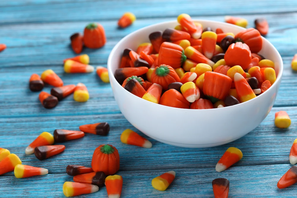 Halloween candy; candy corn; sweet foods