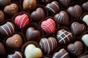 Valentine's Day chocolates; chocolate-loving pests